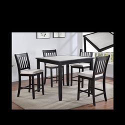 Counter Height Dining Table 4 Chairs 