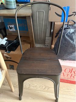 Metal wood chairs (2)