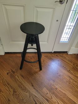Black Ikea Adjustable Stool