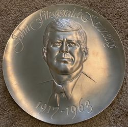 JFK Commemorative Pewter Plate Numbered