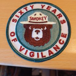 3" Smokey The Bear Sixty Years Of Vigilance Patch