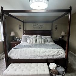 Basset Furniture King Size Canopy Bed Frame