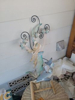 Metal mermaid decor