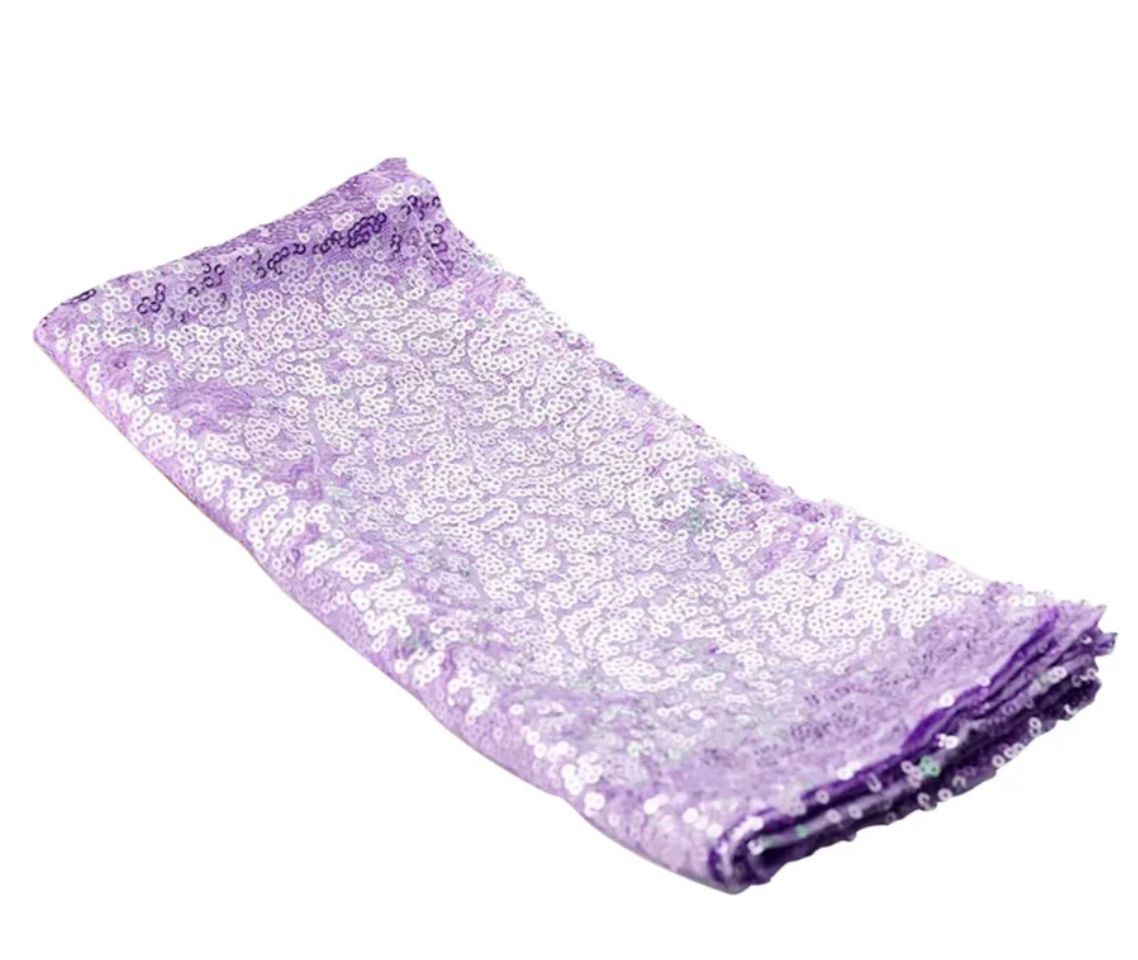39 - 20x20 Lavender Sequin Cloth Napkins