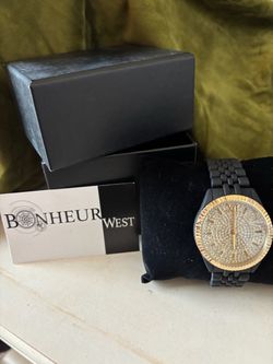 Bonheur West Black and Gold Watch