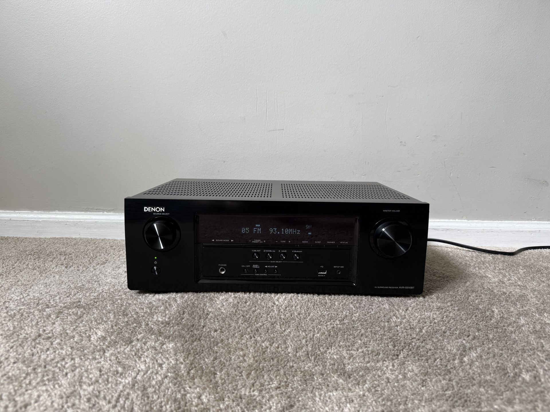 Denon AVR-S510BT 5.2 4K Ultra HD HDMI Bluetooth Home Theater Surround Receiver