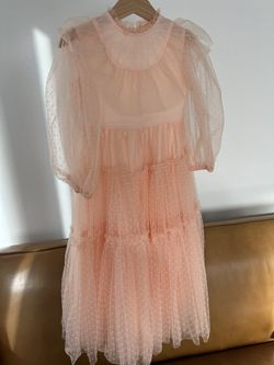 Petite Amalie Peach Tulle Dress Size 4