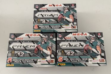 2024 Panini Prizm Football NFL Mega Box Pink Pulsar Prizms NEW/SEALED x3