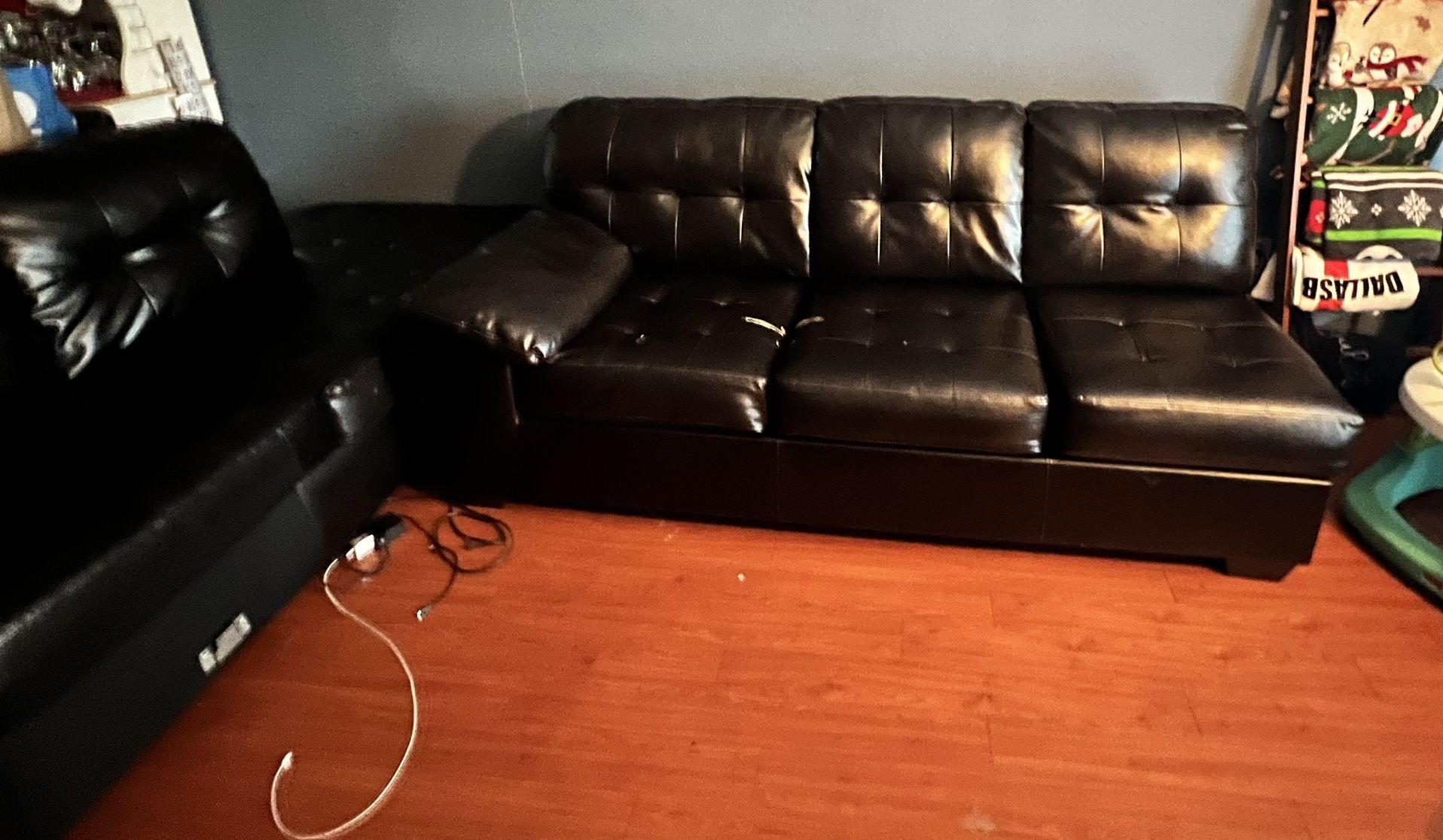 Real Leather Ashley Furniture Sectional Sofa