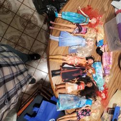 Lot Disney Princess Barbie dolls