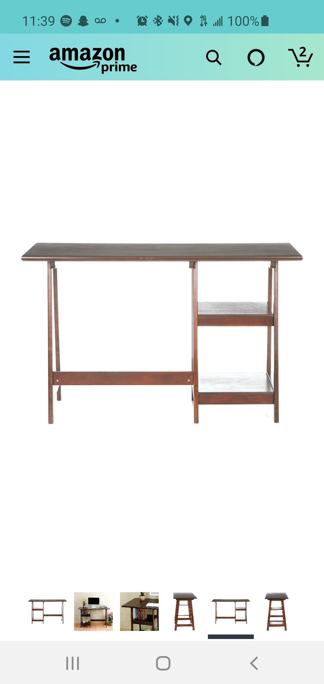 47"W Office Desk with Shelves