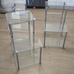Glass End Tables & Coffee Table