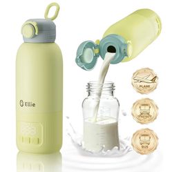 Brand New Portable Bottle Warmer for Travel, w/Reliable Warming, Extended Battery Life, Fast Heating of Breast Milk & Formula, 15 oz Large Capacity, B