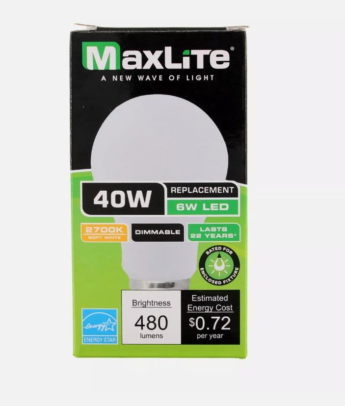 Maxlite 40 Watt Led Lightbulbs. I Have A Box Of 50.