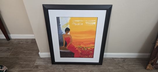 Large Modern Framed Art (3ft x 2.5ft) - Elegant Silhouette - $50