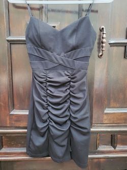 Juniors black mini-dress