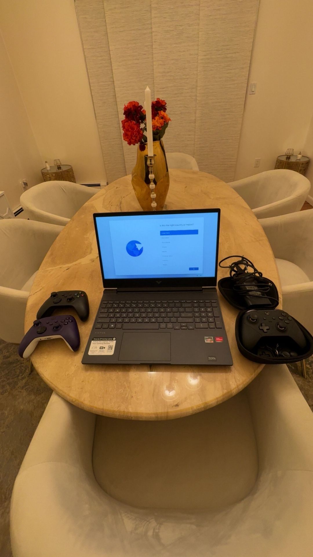 HP Victus Gaming Laptop Bundle – Ryzen 5 / Radeon Graphics / 144Hz Display + 3 Controllers