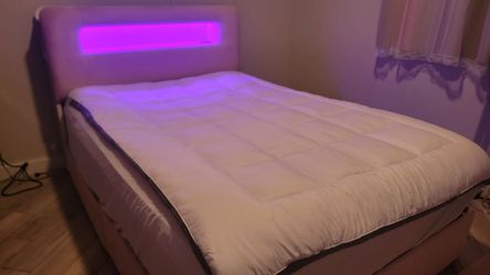Kids LED bed with drawers