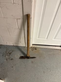 Pickaxe with Wooden Handle