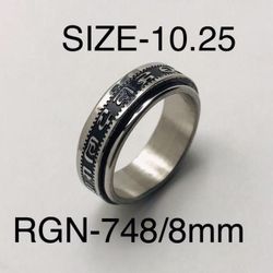 Stainless Steel Spinner Ring Band For Men & Women : RGN-748/Size-10.25