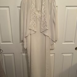 Easter Dress Size 16 Ivory With Sequins 