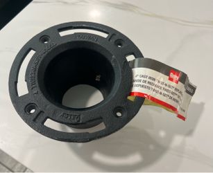 Oatey 43653 Toilet Flange, Black, Cast Iron, 4" (New)