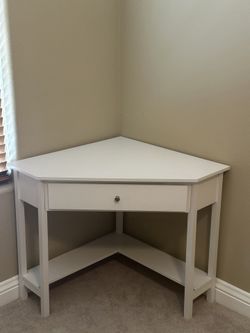Desk Corner Triangle Desk with Drawer and Ladder Shelf