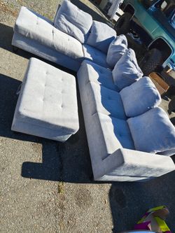 Gray sectional couch