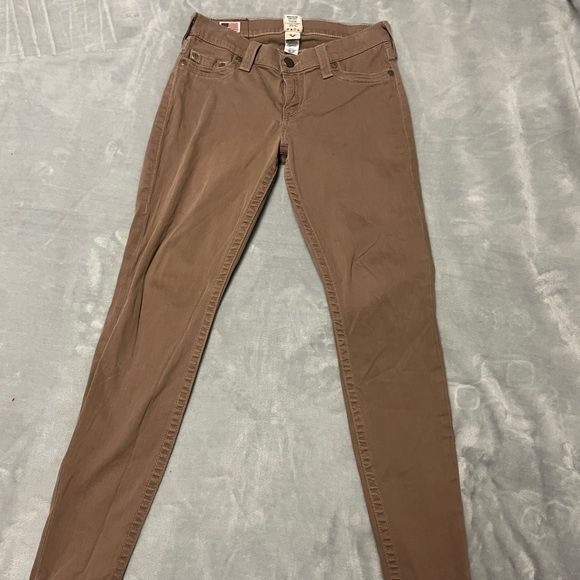 True Religion Brown Skinny Jeans