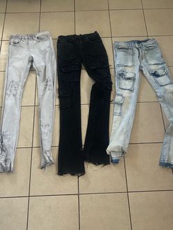 Stacked rockstar jeans