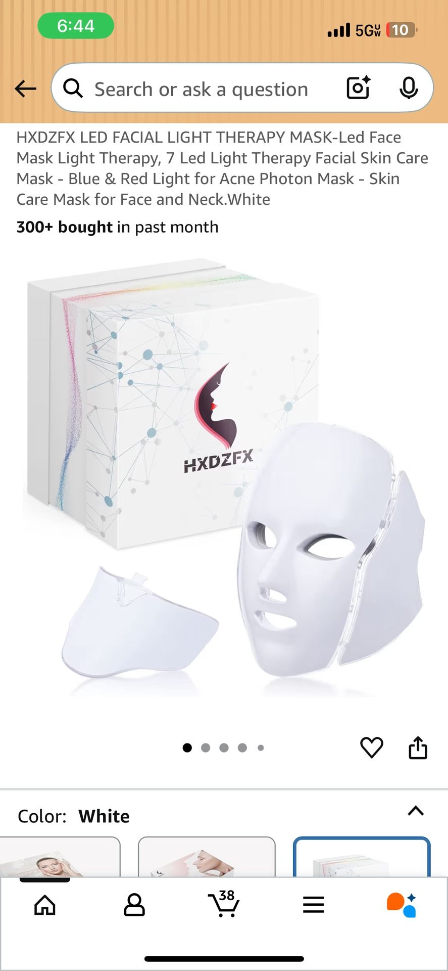 HXDZFX LED FACIAL LIGHT THERAPY MASK-Led Face Mask Light Therapy, 7 Led Light Therapy Facial Skin