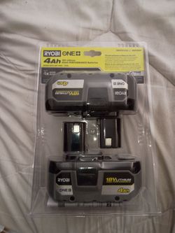 (2) Ryobi 18V 4Ah High Performance Batteries