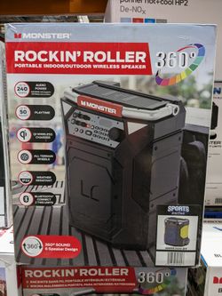 Monster Rockin' Roller 360 Speaker (Blue,yellow)