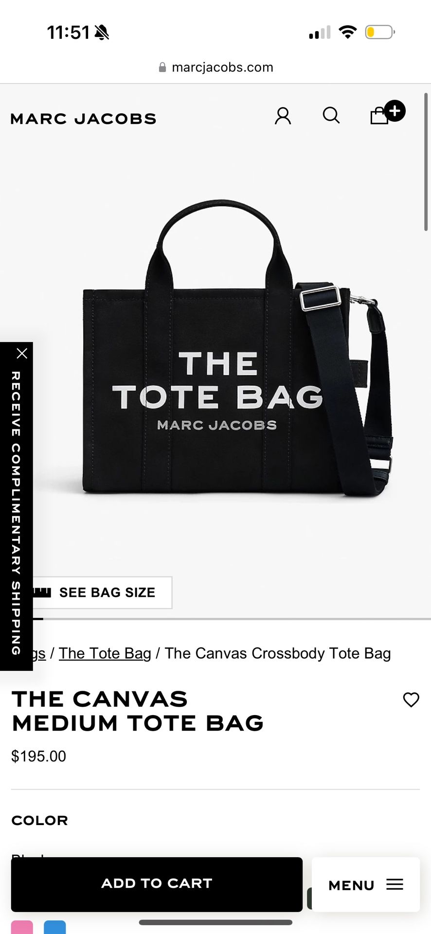 New Marc Jacob’s Tote Bag 