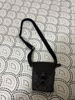 Authentic Coach Signature Crossbody Bag – Black/Charcoal