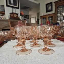 Pink Depression Glass Martini 