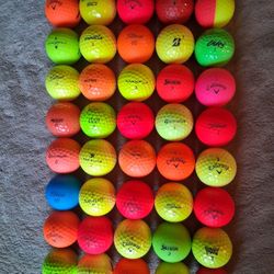 40 Assorted Colored Golf Balls 