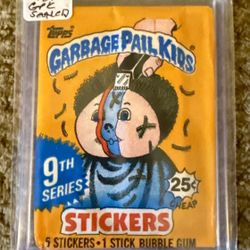 Garbage Pail Kids Series 9 Topps Vintage Sticker Cards - 1 Wax Pack Unopened New