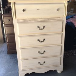 Tall White Dresser With 5 Drawers 
