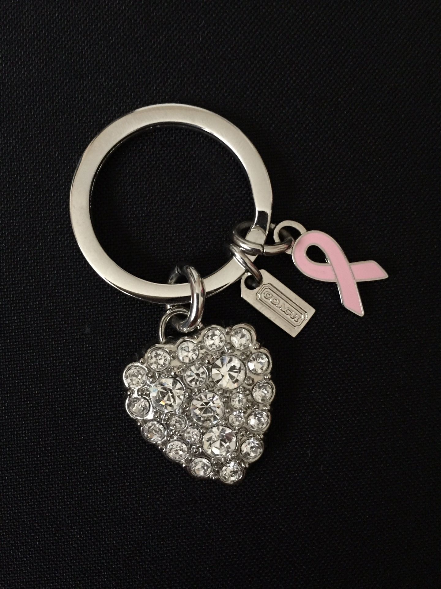 Coach heart-shape keychain never used