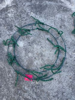 18” Wire Wreath Frame with Pine Ties (holiday decor or Christmas)