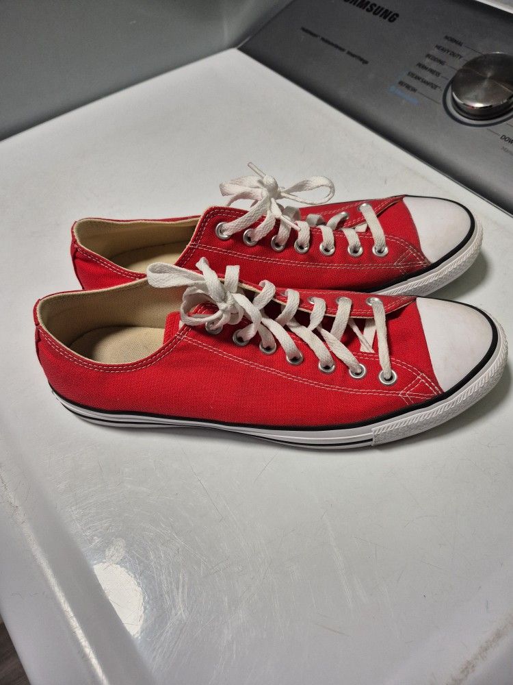 Red Converse Size 10.5 Mens