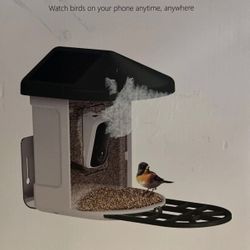 Smart Bird Feeder with Camera - Battery/Solar Powered AI Bird Recognition. NEW