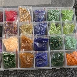 Glass Seed Beads / Elastic Beading String / Extender Chain / 