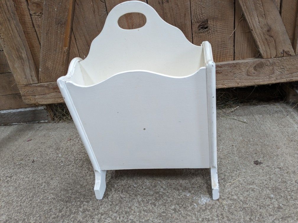 Antique Magazine Rack Wood