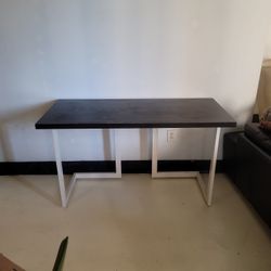 West Elm Desk Dark Wood Walnut White