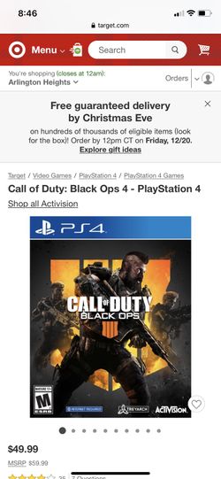 PS4 Black Ops 4