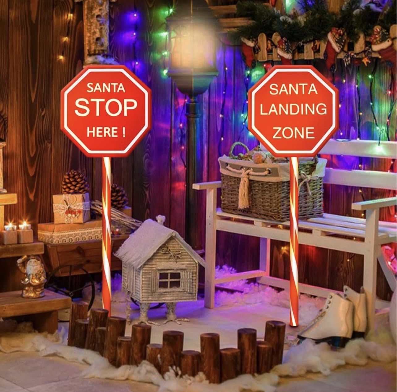 Brand New - Solar Christmas Decorations Sign Lights(28 Inch)