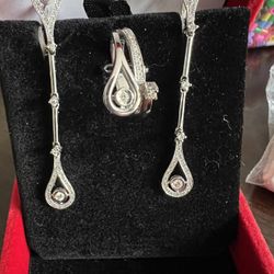 14k White Gold Diamond  Set
