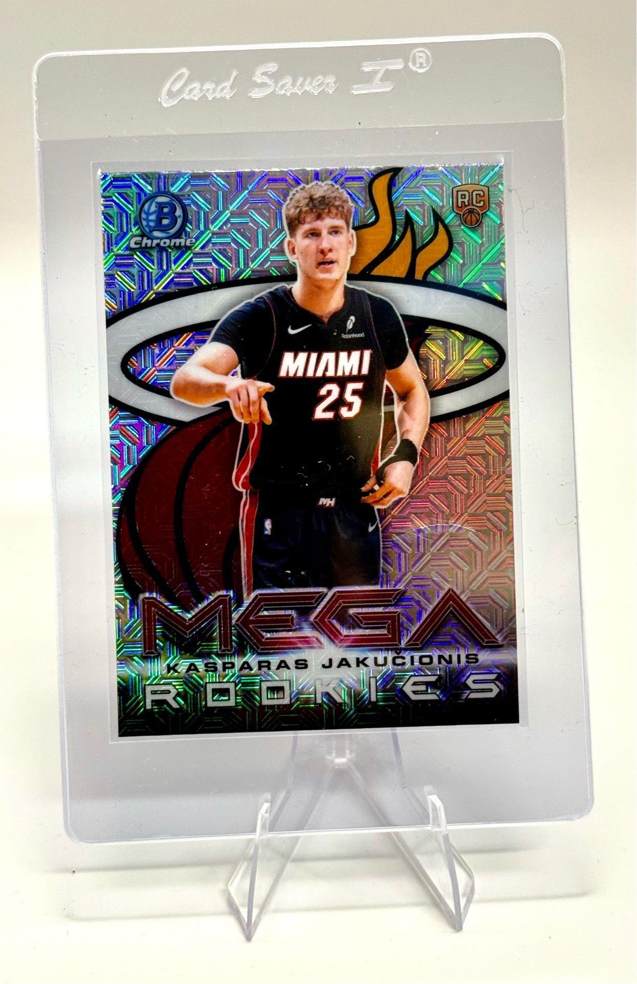Topps Mega Rookies Chrome Rookie MR-20 Kasparas Jakucionis 2025 Miami Heat